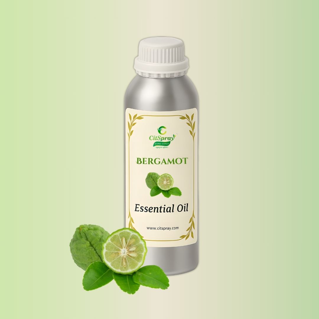 Bergamot Essential Oil by CitSpray. Aluminium bottle. Citrus bergamia aroma.