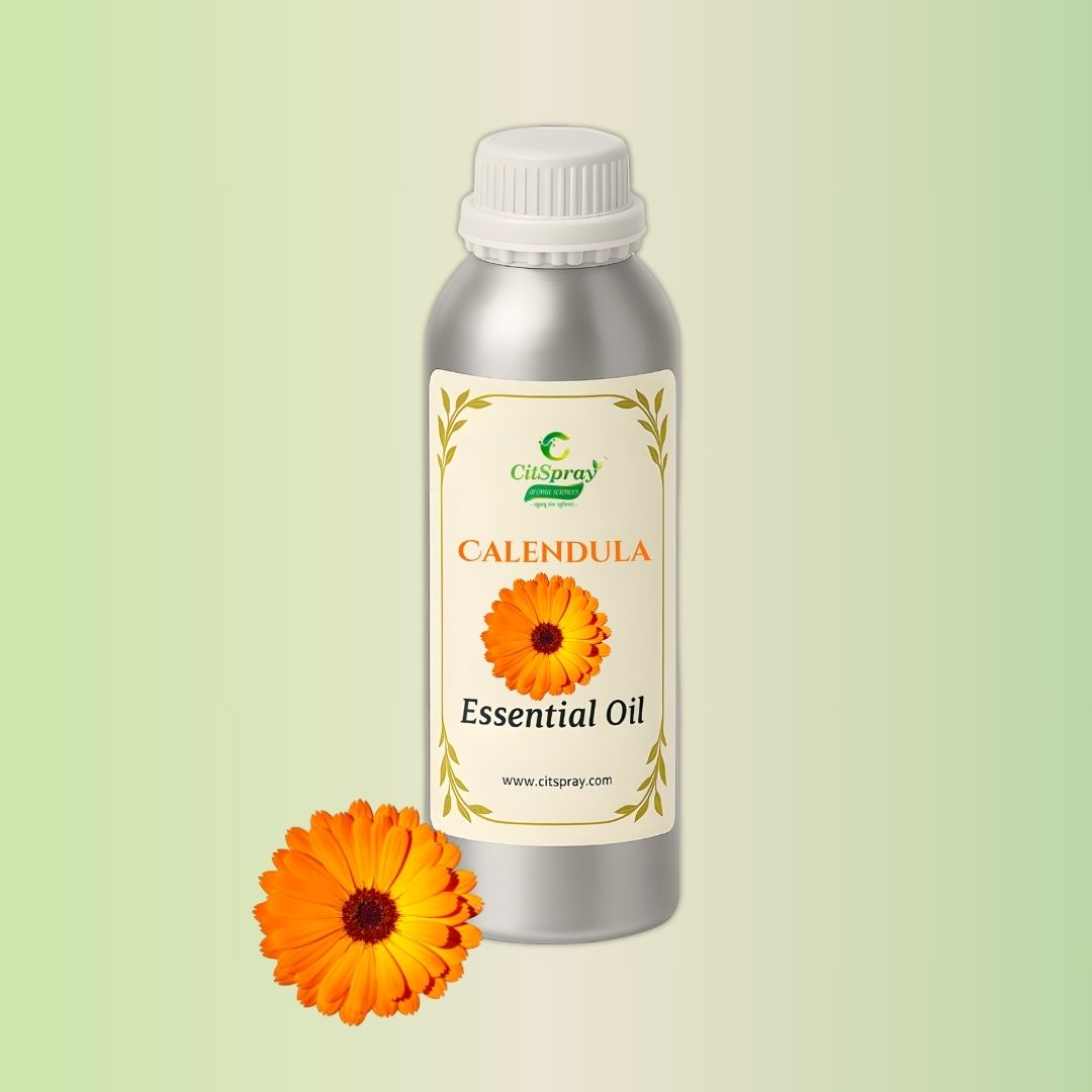 Calendula Essential Oil by CitSpray. Aluminium bottle. Calendula botanical implied.