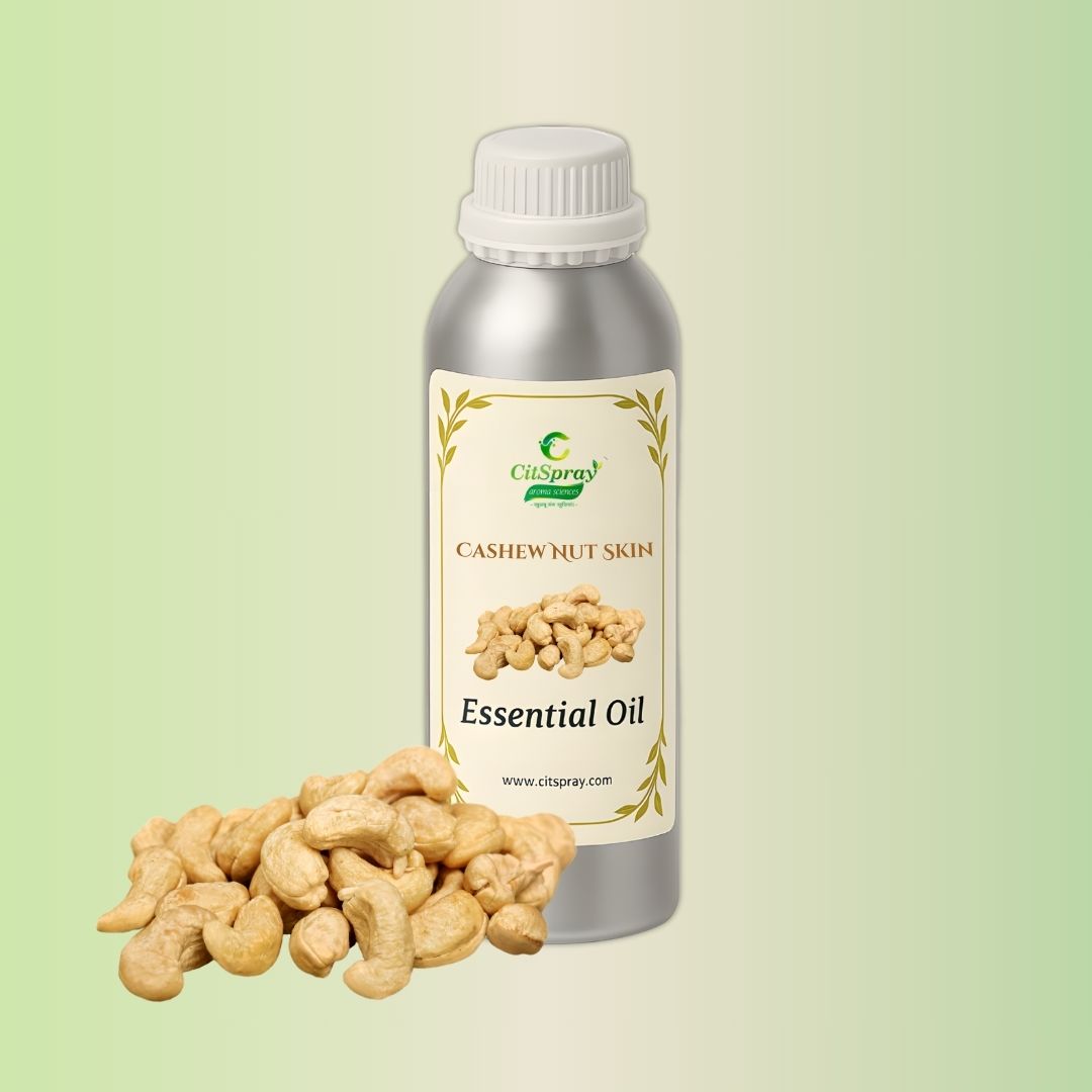 CitSpray Cashew Nut Skin Essential Oil in an aluminium bottle.