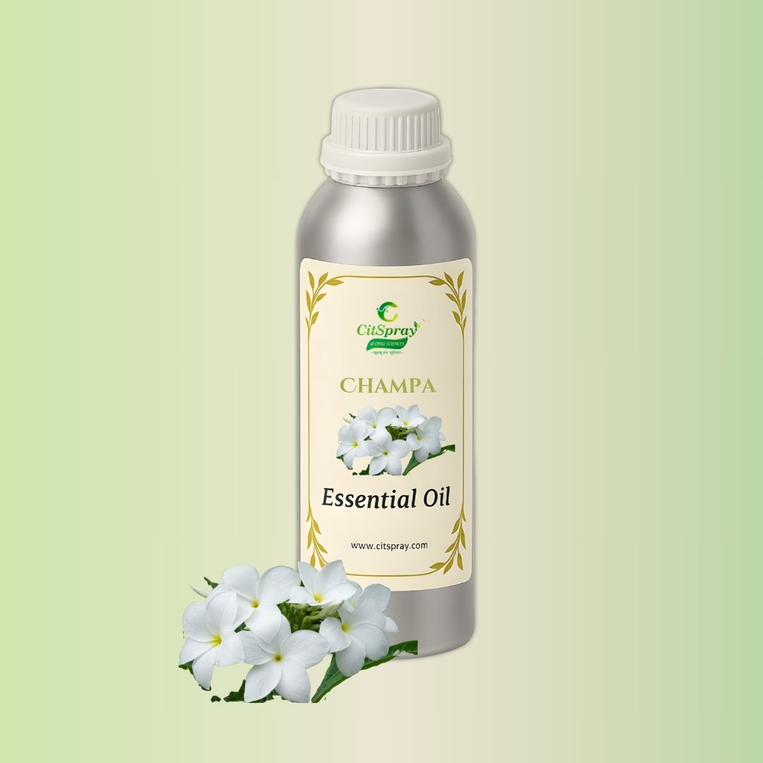 Champa Essential Oil by CitSpray in aluminum bottle.