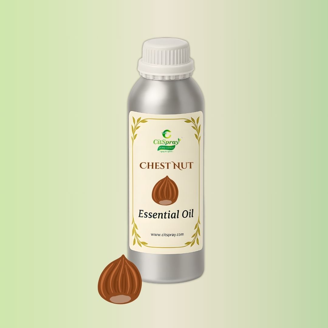 Chest Nut Essential Oil by CitSpray in aluminum bottle. Natural botanical extract.