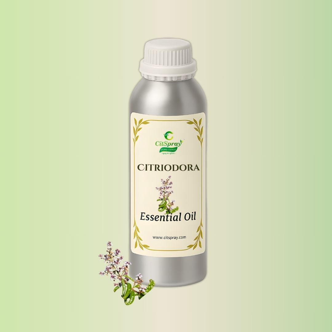Citrodora Essential Oil in aluminum bottle. CitSpray product.