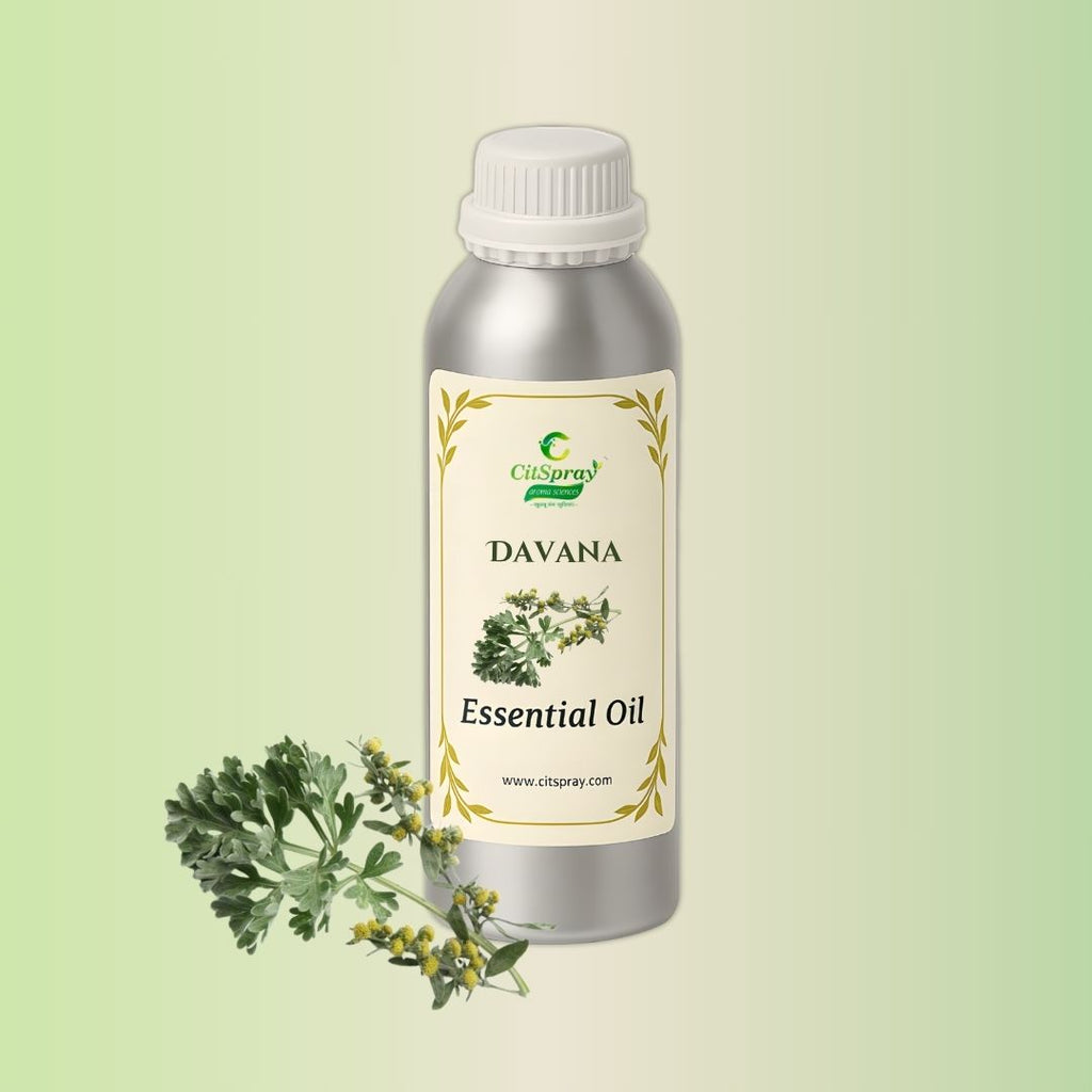 Davana Essential Oil by CitSpray. Aluminum bottle. Artemisia pallens.