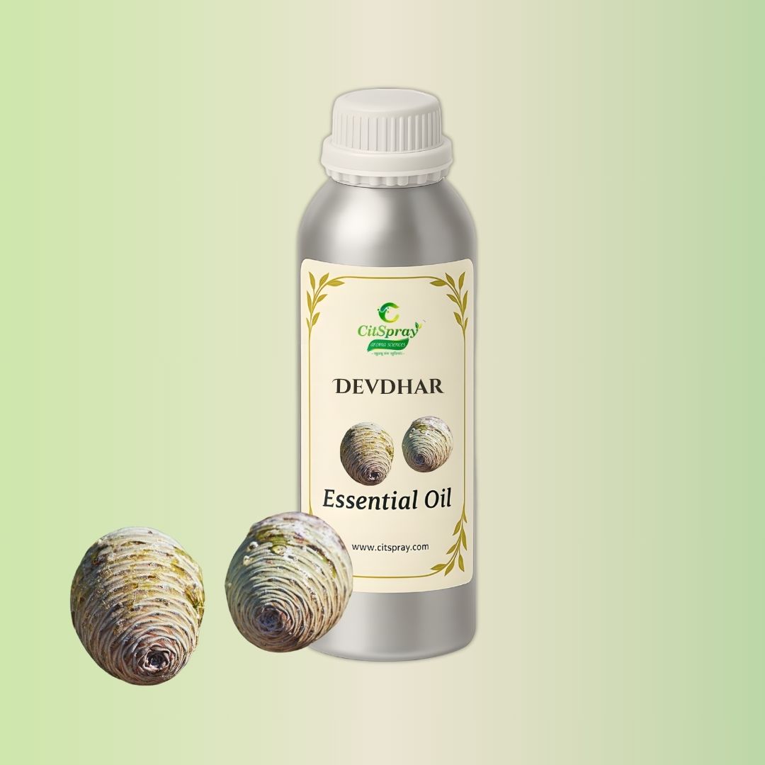Devdhar Essential Oil in CitSpray aluminium bottle. Himalayan Cedar aroma.