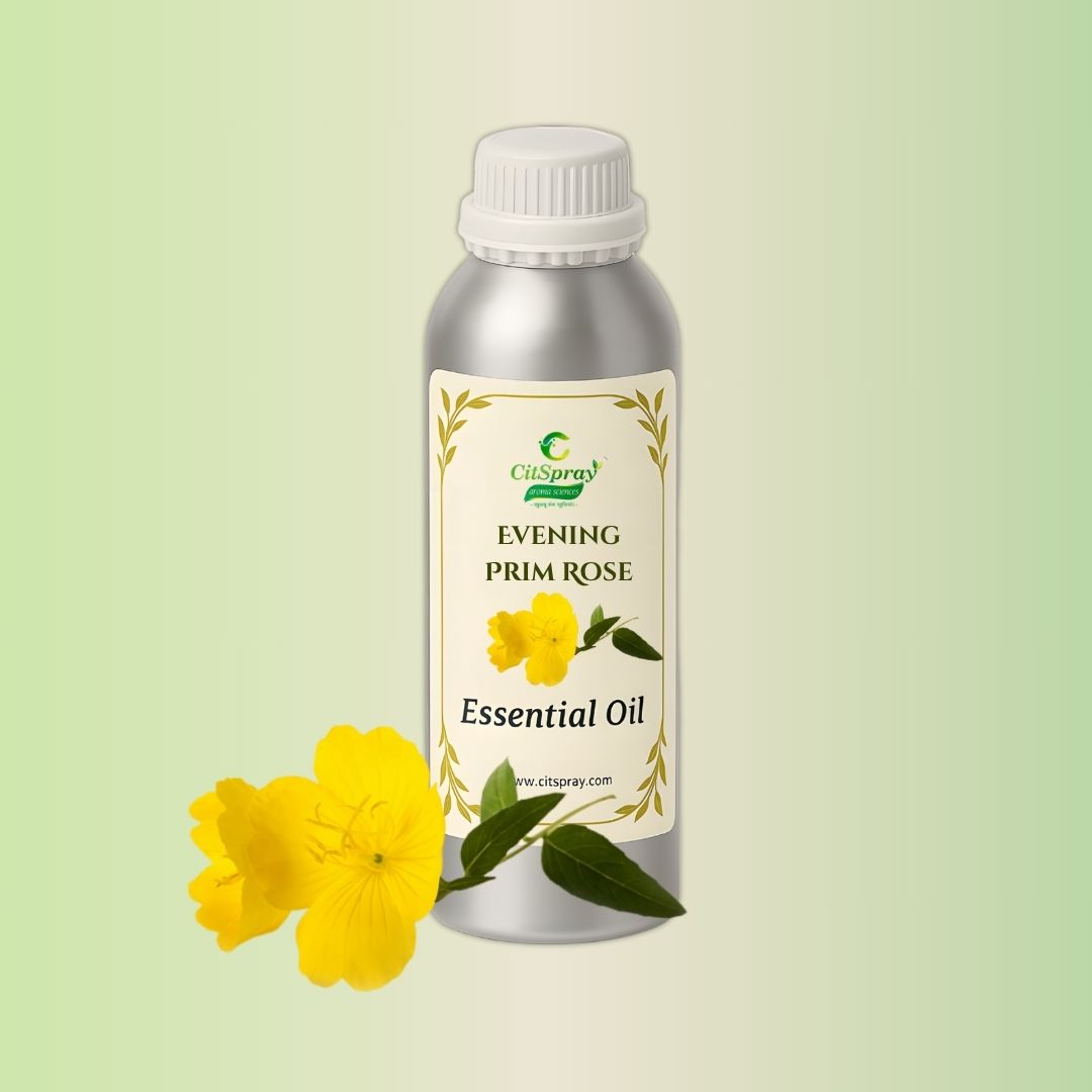 Evening Prim Rose Essential Oil by CitSpray in an aluminium bottle.