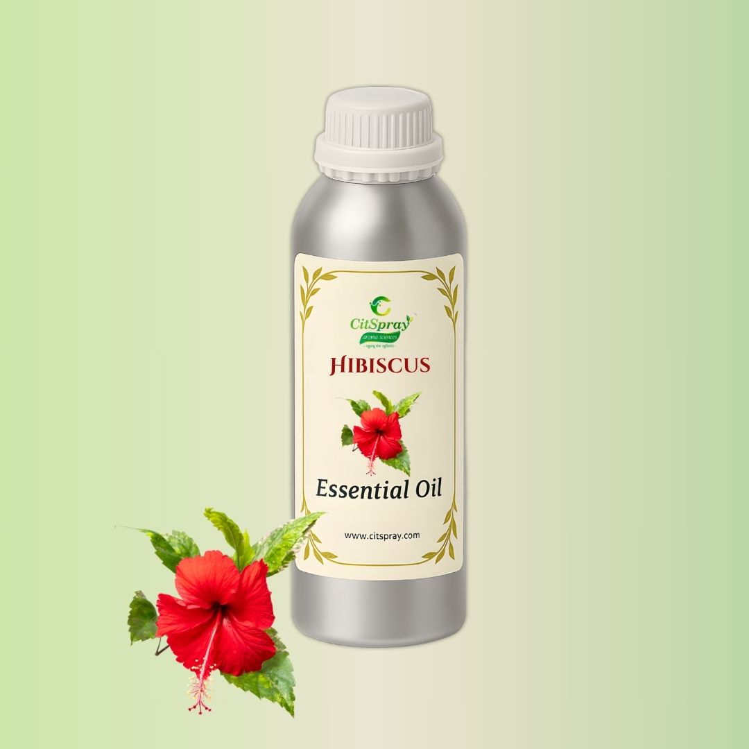 CitSpray Hibiscus Essential Oil in aluminium bottle.