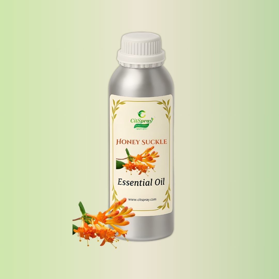 CitSpray Honey Suckle Essential Oil in an aluminium bottle.