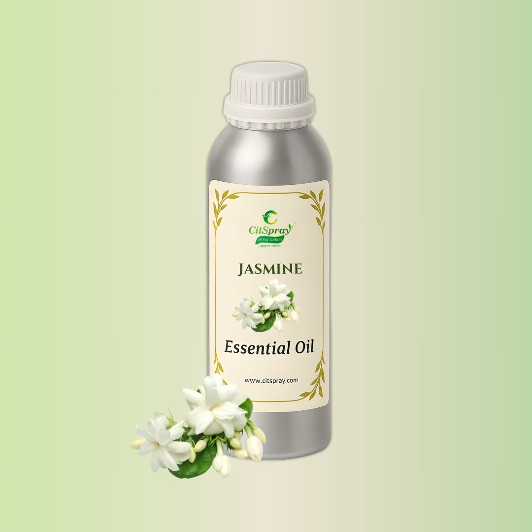 Jasmine Essential Oil by CitSpray in aluminium bottle. Floral scent, natural aromatherapy.