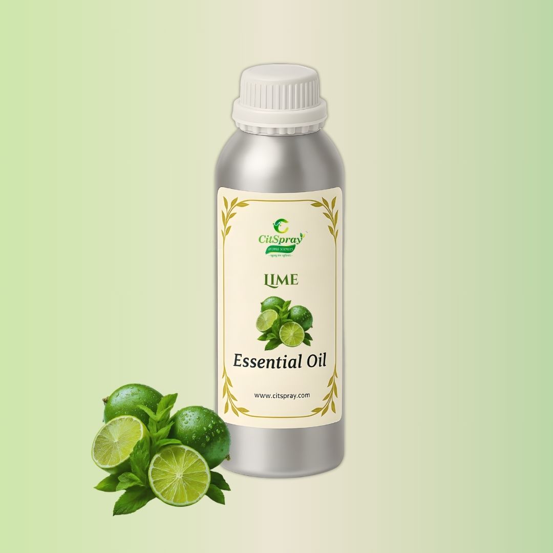 CitSpray Lime Essential Oil in aluminium bottle. Lime essential oil product.