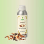 Myrrh Essential Oil by CitSpray. Aluminium bottle labeled "Myrrh Essential Oil."