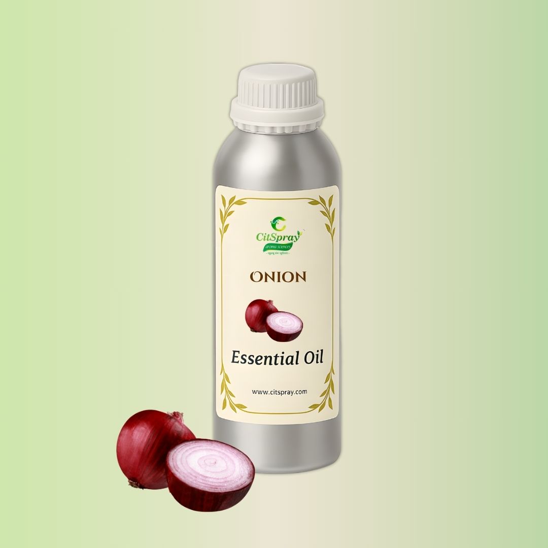 CitSpray Onion Essential Oil in aluminium bottle.