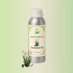 Palmarosa Essential Oil in aluminum bottle. Cymbopogon martinii product by CitSpray.