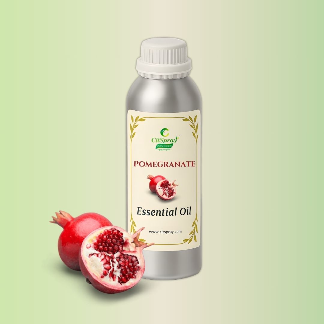 Pomegranate Essential Oil by CitSpray in aluminum bottle. Aromatherapy oil.