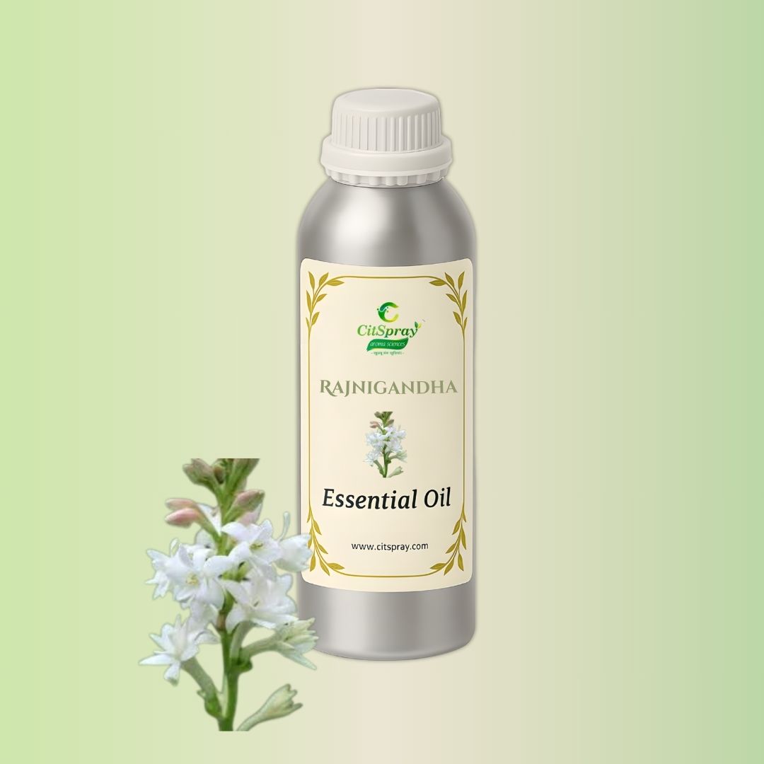 Rajnigandha Essential Oil by CitSpray in aluminium bottle. Polianthes tuberosa oil.