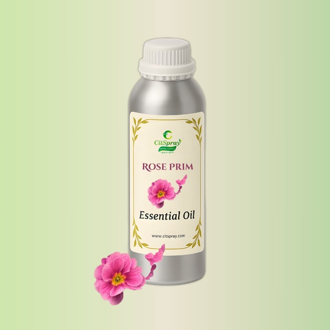 Rose Prim Essential Oil in CitSpray aluminium bottle. Rose oil product.