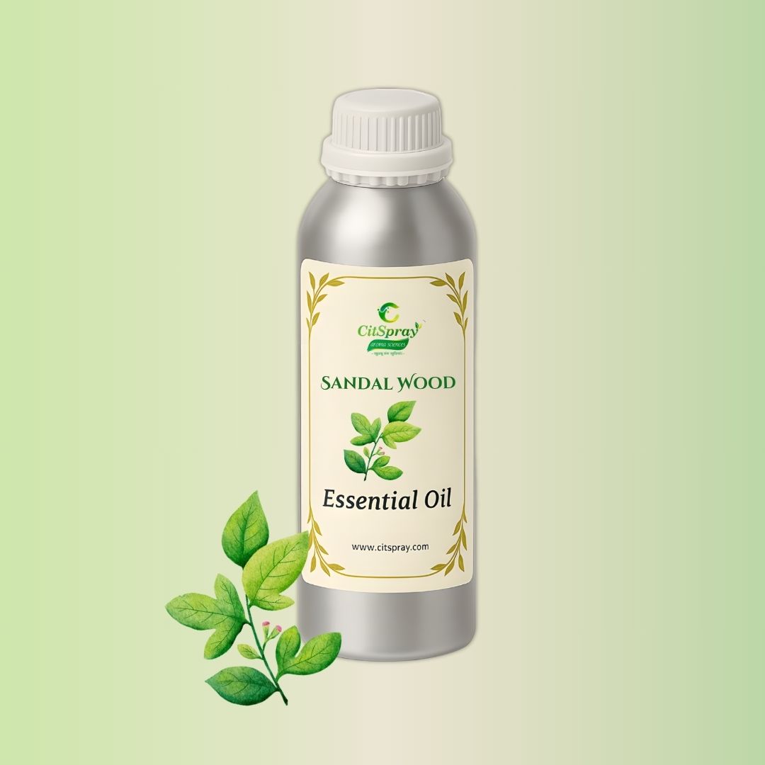 CitSpray Sandal Wood Essential Oil in aluminum bottle. Sandalwood oil product.