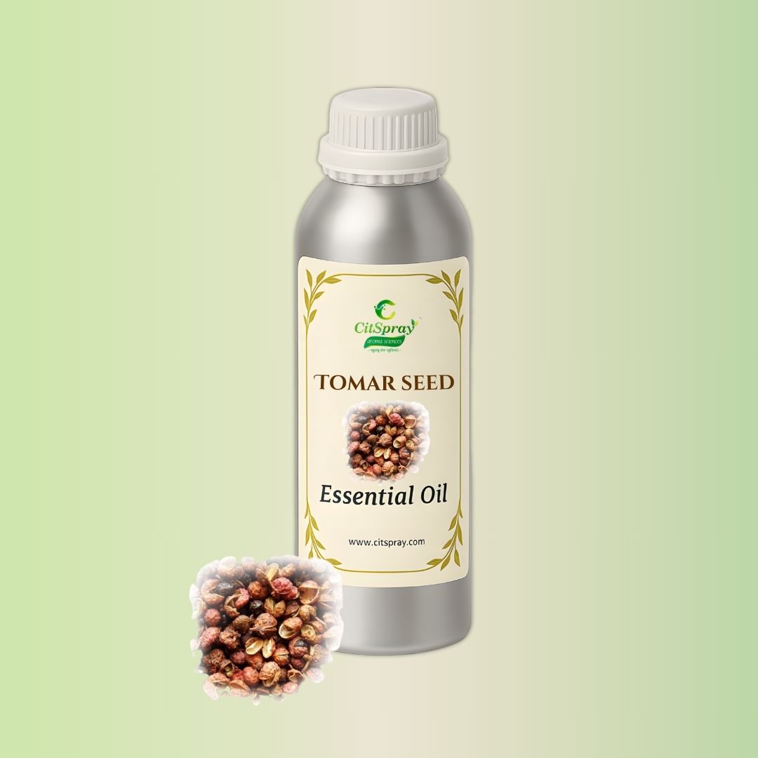 Tomar Seed Essential Oil by CitSpray. Aluminium bottle of Xanthoxylum armatum oil.